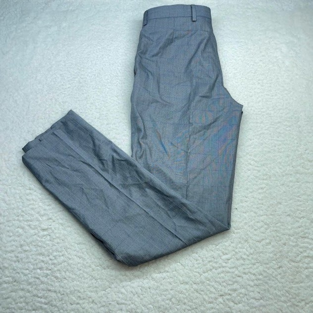 Lauren Ralph Lauren Dress Pants Mens 18R 29W Fits 30x29 Plaid Gray Trousers Work